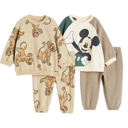 Children Lovely Sweatshirt Printed Trousers Two Piece Set New Style Kids Long Sleeve Suit Loose Casual Costume For Toddler