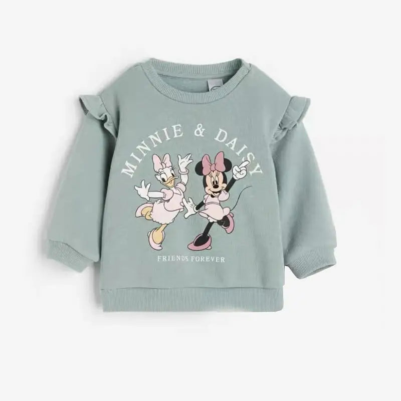 Lovely Cartoon Baby Girl Long Sleeve Suit Disney Cat Children Sweatshirts Set Tops + Leggings Girls Two Piece Set Autumn Clothes