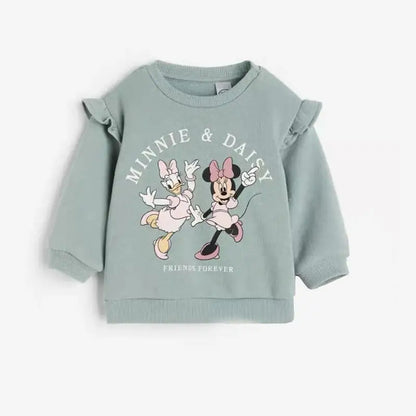 Lovely Cartoon Baby Girl Long Sleeve Suit Disney Cat Children Sweatshirts Set Tops + Leggings Girls Two Piece Set Autumn Clothes