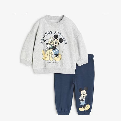 Children Lovely Sweatshirt Printed Trousers Two Piece Set New Style Kids Long Sleeve Suit Loose Casual Costume For Toddler