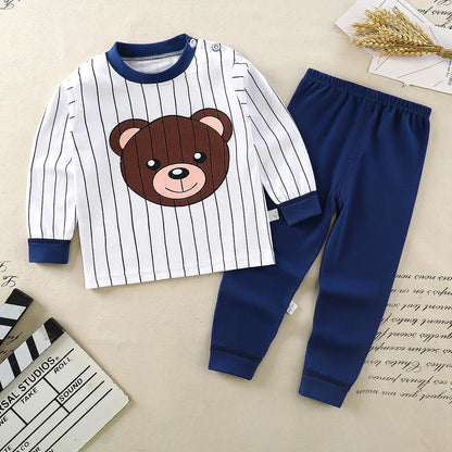 Children Underwear Set Boys Cotton Pajamas Girls Baby Autumn Clothes Long Sleepwear Cotton Kids Home Clothes Children's Clothing