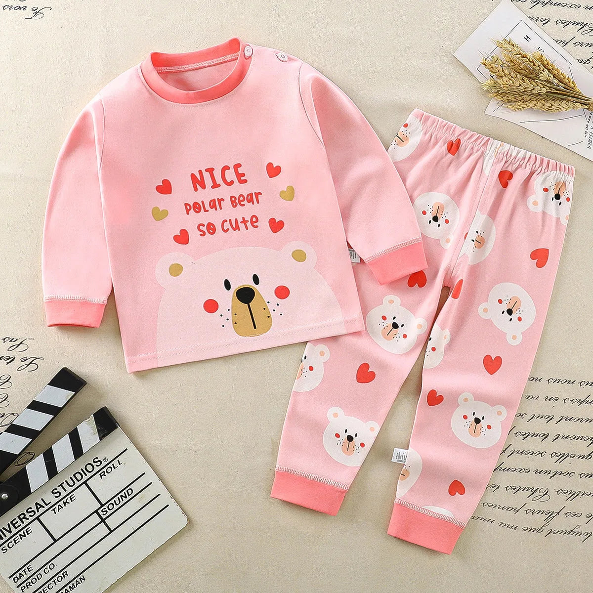 Children Underwear Set Boys Cotton Pajamas Girls Baby Autumn Clothes Long Sleepwear Cotton Kids Home Clothes Children's Clothing