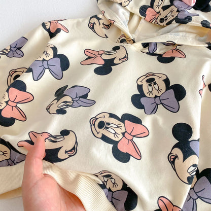Cute Minnie Hoodies Suit For Girl Clothes Autumn Loose Fashion Popular Children Long Sleeve Tracksuits Tops Trousers 1 2 3 4 5y