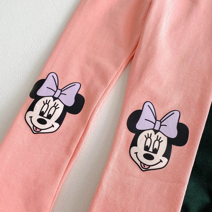 Cute Minnie Hoodies Suit For Girl Clothes Autumn Loose Fashion Popular Children Long Sleeve Tracksuits Tops Trousers 1 2 3 4 5y