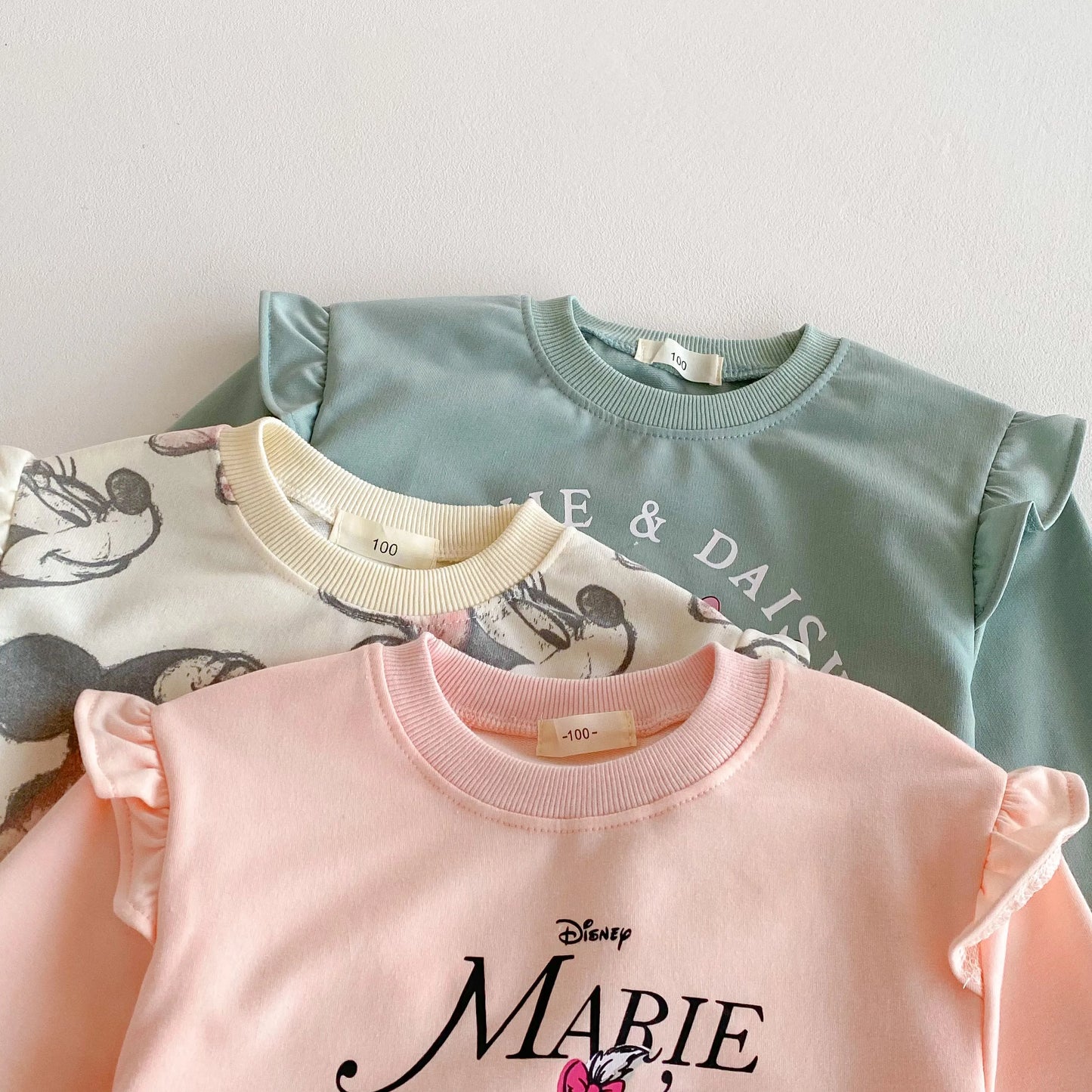 Lovely Cartoon Baby Girl Long Sleeve Suit Disney Cat Children Sweatshirts Set Tops + Leggings Girls Two Piece Set Autumn Clothes