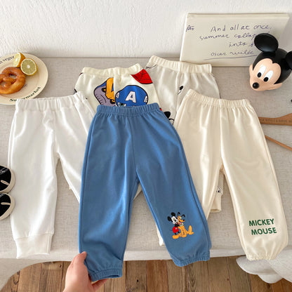 Children Clothes Boys And Girls Cartoon Disney Tracksuit Spring Autumn Kids Clothing Long Sleeved Sweatshirt Sweatpants 2pc/set